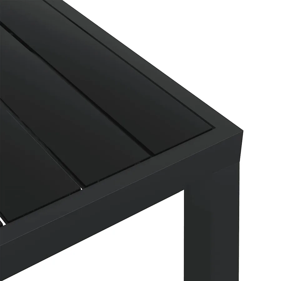 Table de jardin Noir 80 x 80 x 74 cm Aluminium et WPC - 4