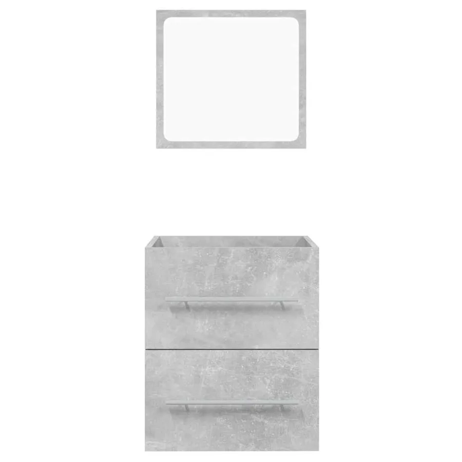 Armoire de salle de bain avec miroir Gris béton 41x38,5x48 cm - 5