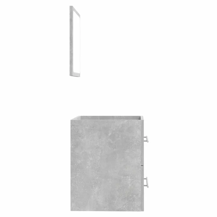 Armoire de salle de bain avec miroir Gris béton 41x38,5x48 cm - 7