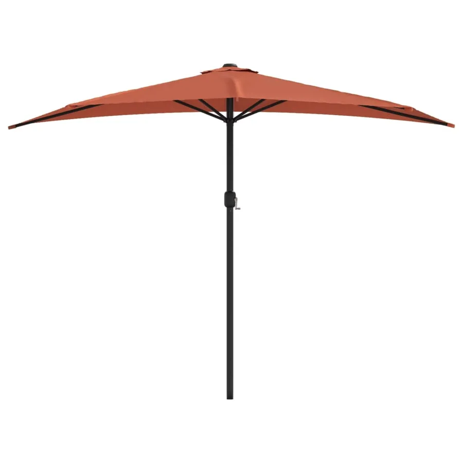 Parasol de balcon et mât en aluminium Terre cuite 300x155x223cm - 3