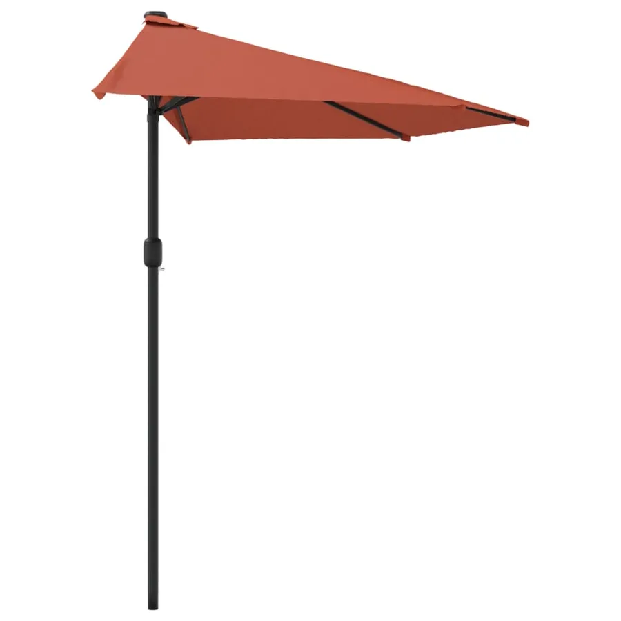 Parasol de balcon et mât en aluminium Terre cuite 300x155x223cm - 4