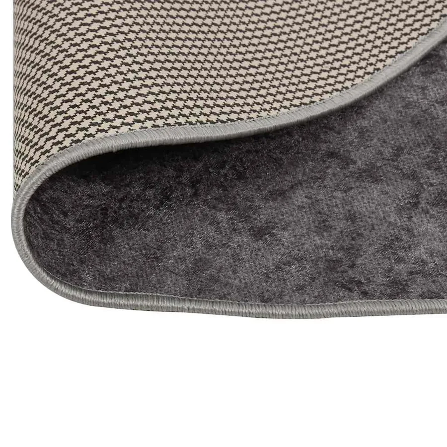 Tapis lavable φ120 cm gris - 3