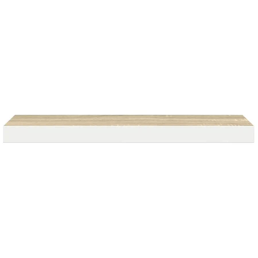 Étagères flottantes 4 pcs chêne et blanc 60x23,5x3,8 cm MDF - 7