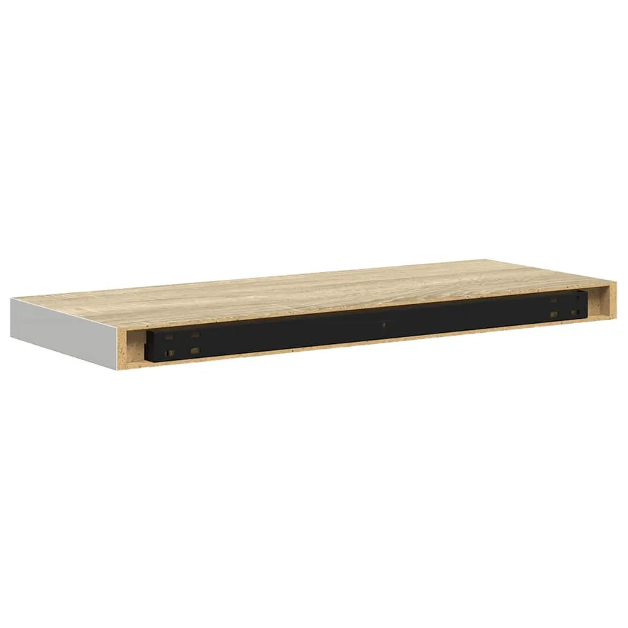 Étagères flottantes 4 pcs chêne et blanc 60x23,5x3,8 cm MDF - 9