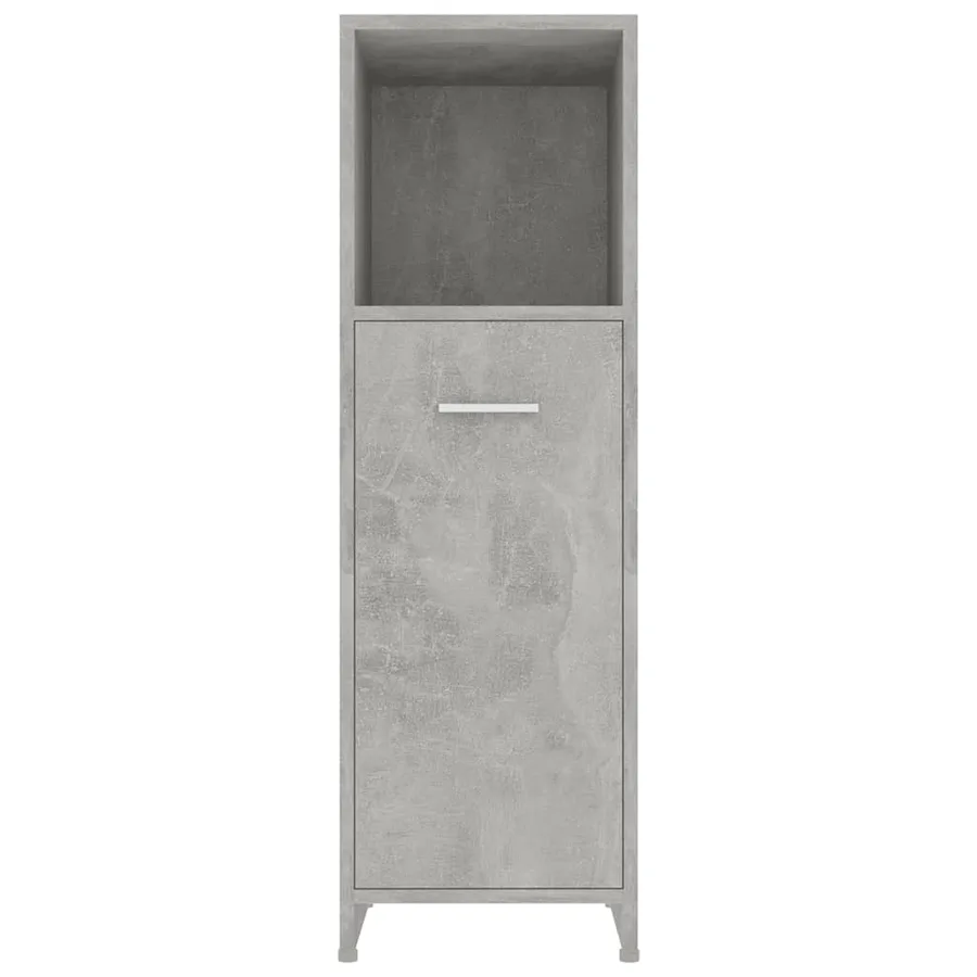 Armoire de salle de bain Gris béton 30x30x95 cm Bois ingénierie - 6