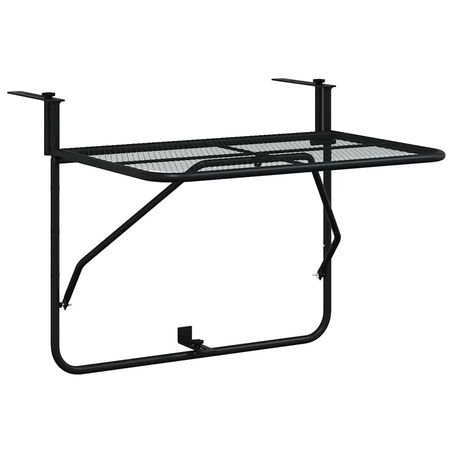 Table de balcon Noir 60x40 cm Acier - 2