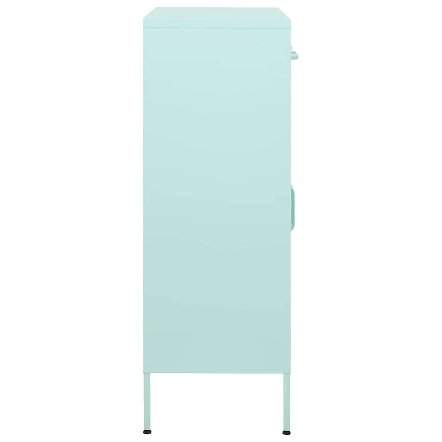 Armoire de rangement Vert menthe 80x35x101,5 cm Acier - 4