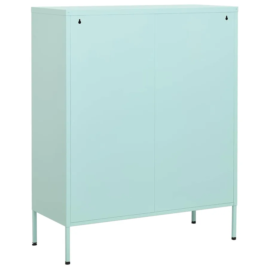 Armoire de rangement Vert menthe 80x35x101,5 cm Acier - 5