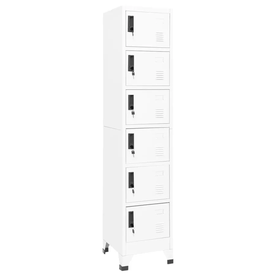 Armoire à casiers Blanc 38x40x180 cm Acier