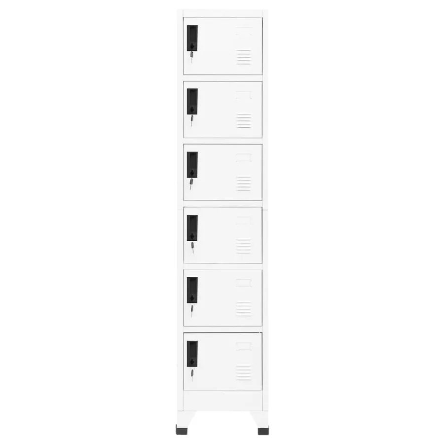 Armoire à casiers Blanc 38x40x180 cm Acier - 2