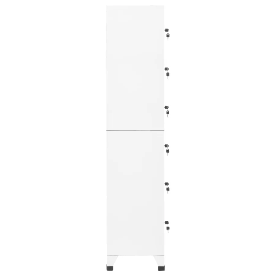 Armoire à casiers Blanc 38x40x180 cm Acier - 4