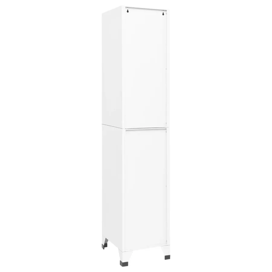 Armoire à casiers Blanc 38x40x180 cm Acier - 5