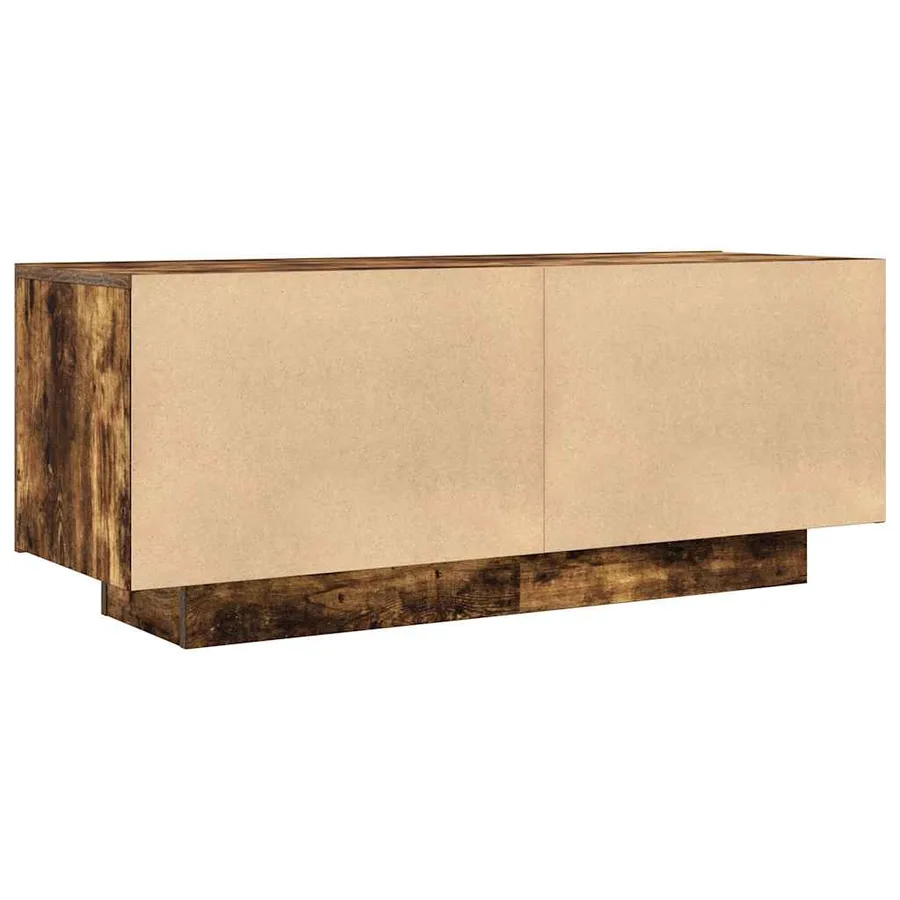 Meuble TV Chêne fumé 100x35x40 cm Bois d'ingénierie - 5