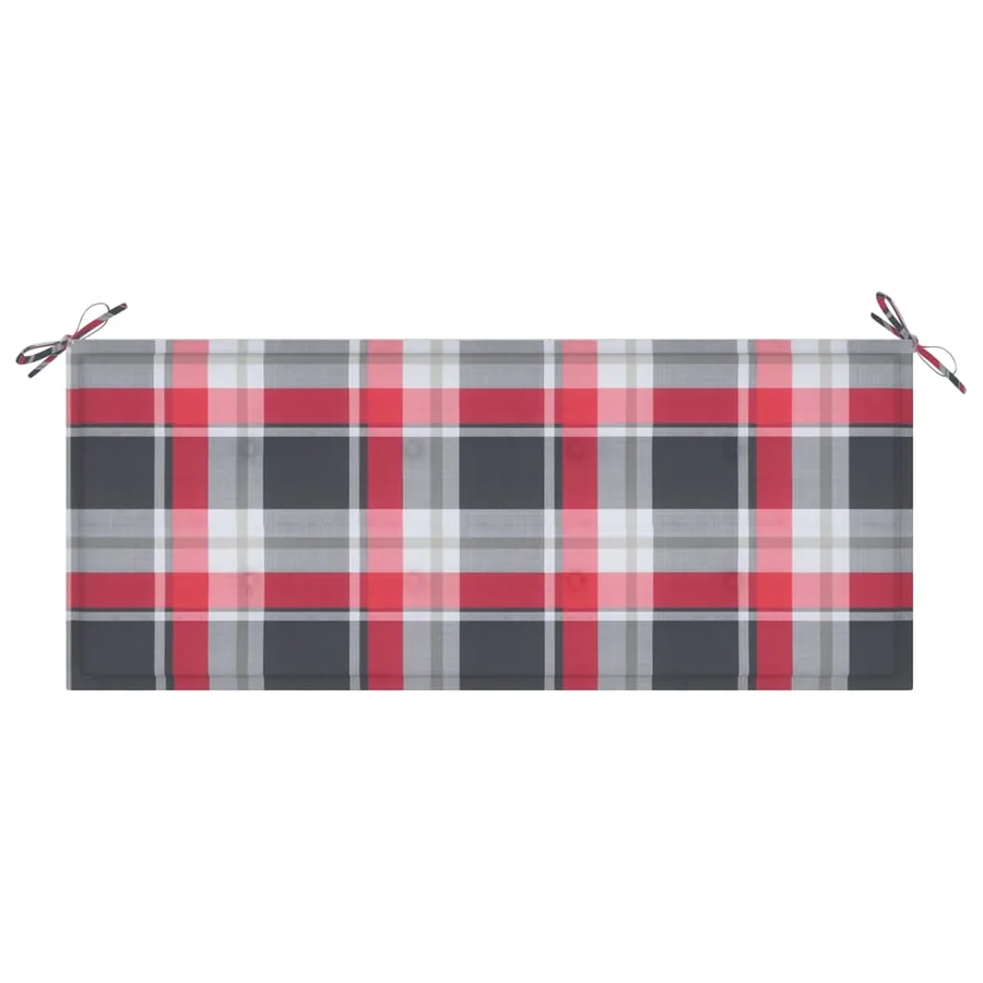 Banc de jardin empilable et coussin 128,5cm Bois de teck massif - 5