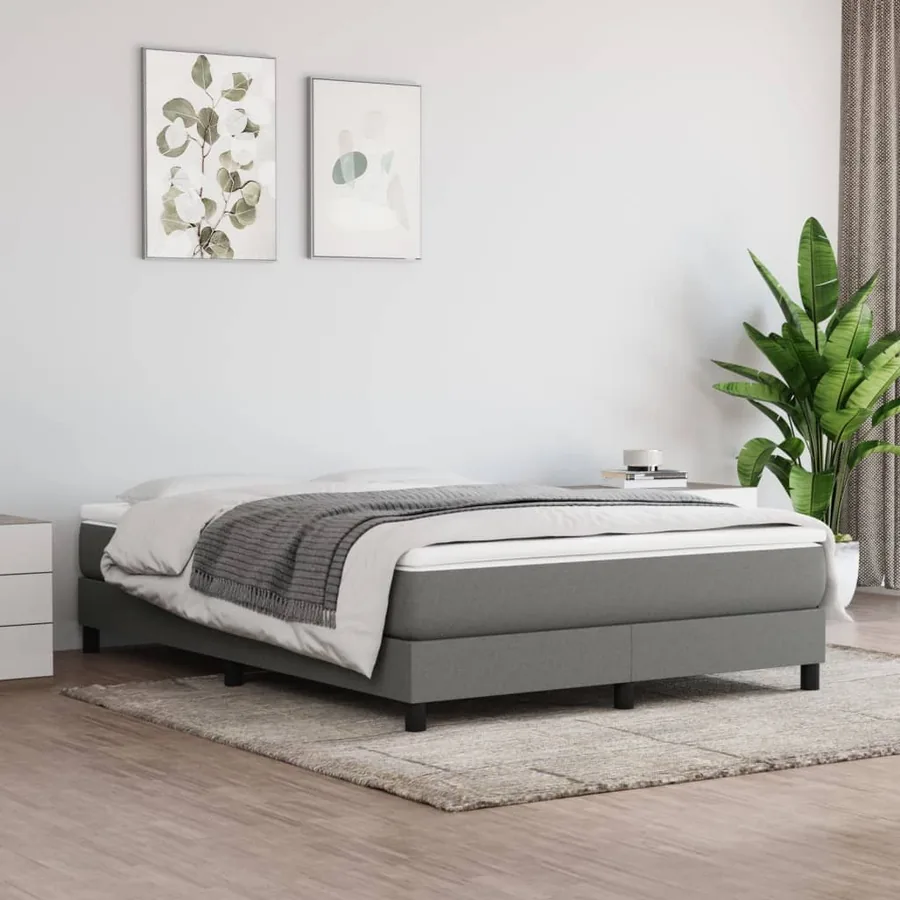 Matelas de lit à ressorts ensachés fermeté moyenne Gris foncé 140x200x20 cm