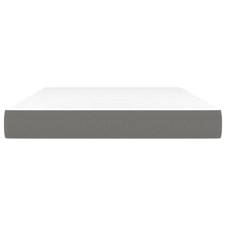Matelas de lit à ressorts ensachés fermeté moyenne Gris foncé 140x200x20 cm - 3