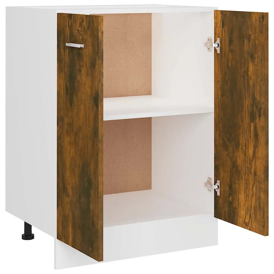 Meuble bas "Lyon" Chêne fumé 60 x 46 x 81,5 cm Bois d'ingénierie - 7