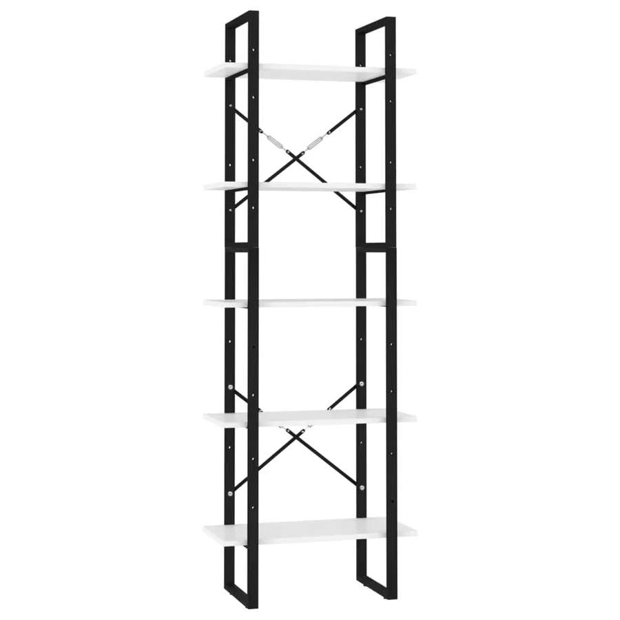 Bibliothèque à 5 niveaux Blanc 60x30x175 cm Bois ingénierie - 2