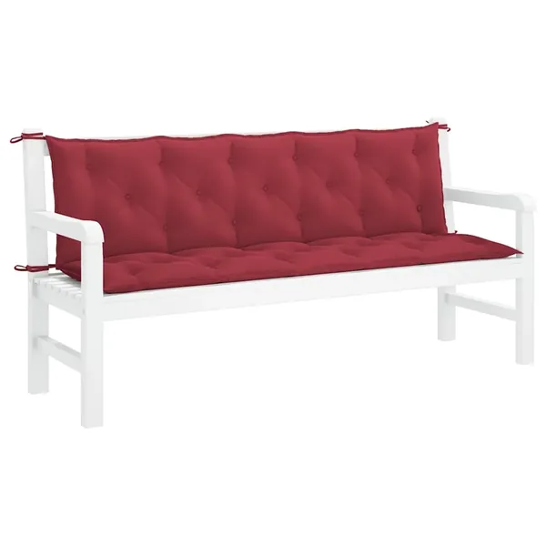 Coussin de banc de jardin rouge bordeaux tissu oxford