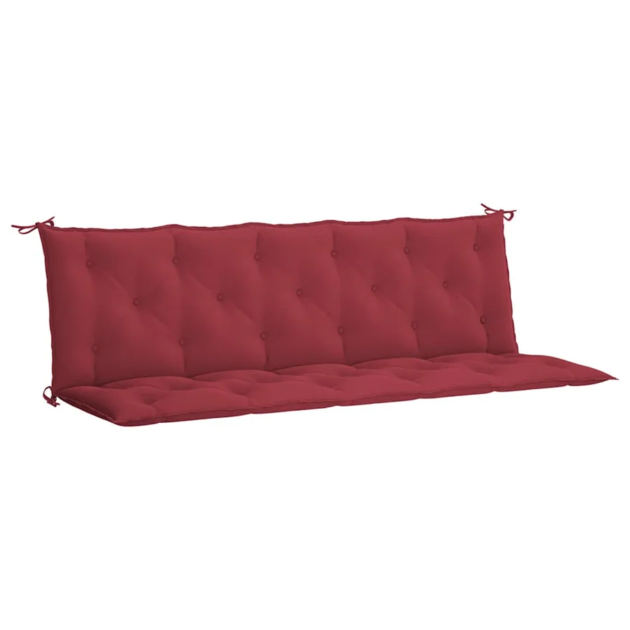 Coussin de banc de jardin rouge bordeaux tissu oxford - 2