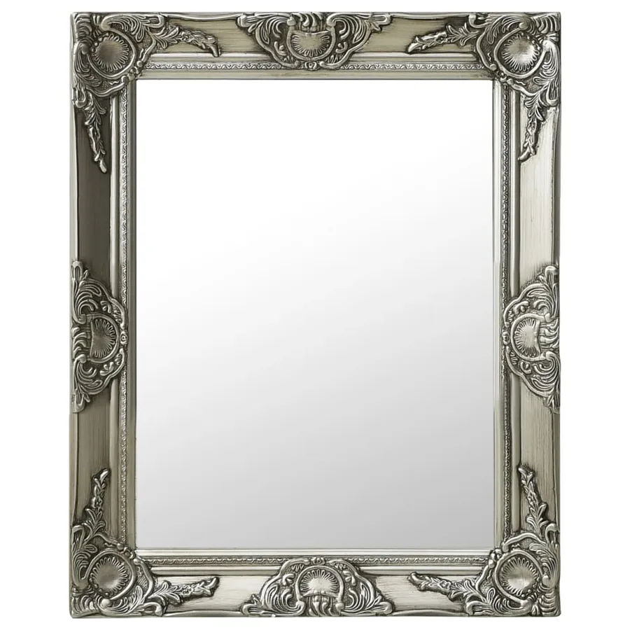 Miroir mural style baroque 50x60 cm Argenté - 2