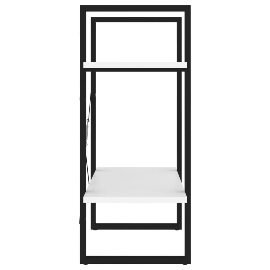 Bibliothèque à 2 niveaux Blanc 60x30x70 cm bois d'ingénierie - 6