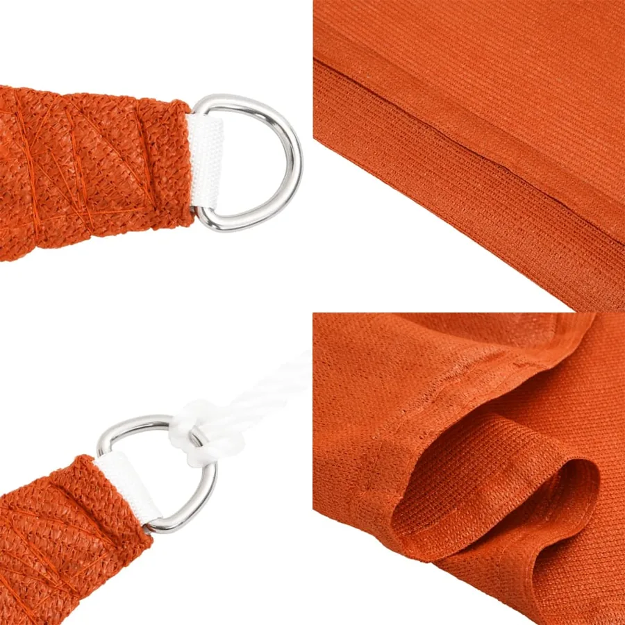 Voile d'ombrage 160 g/m² Orange 2x4 m PEHD - 7