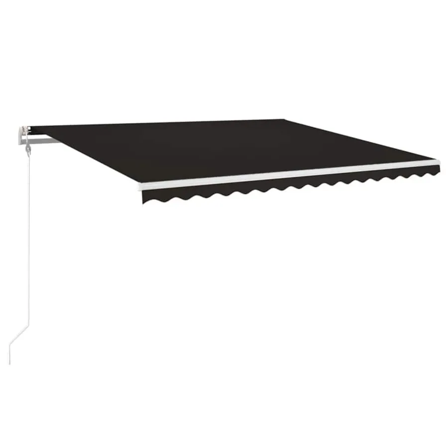 Auvent automatique et capteur de vent LED 450x350 cm Anthracite - 2