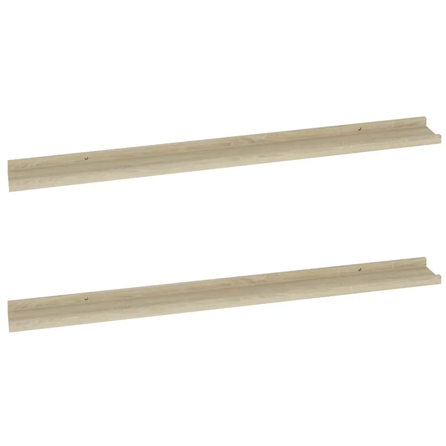 Étagères murales 2 pcs chêne sonoma 100x9x3 cm - 2