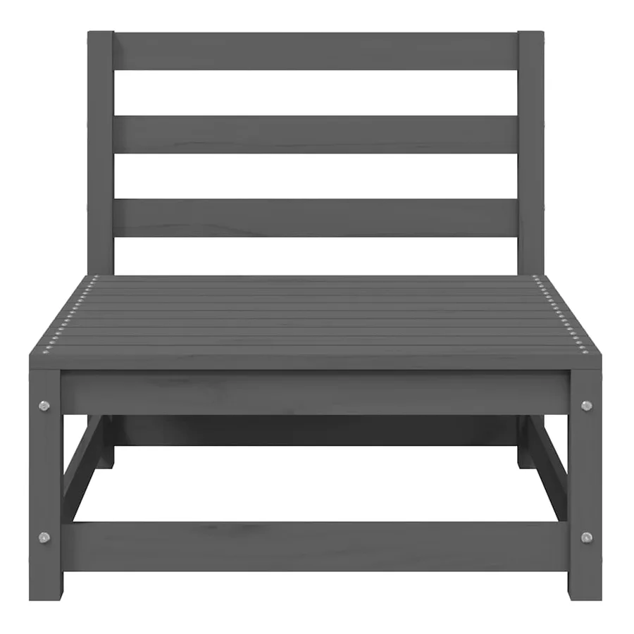 Canapé central de jardin avec coussins anthracite Gris - 3