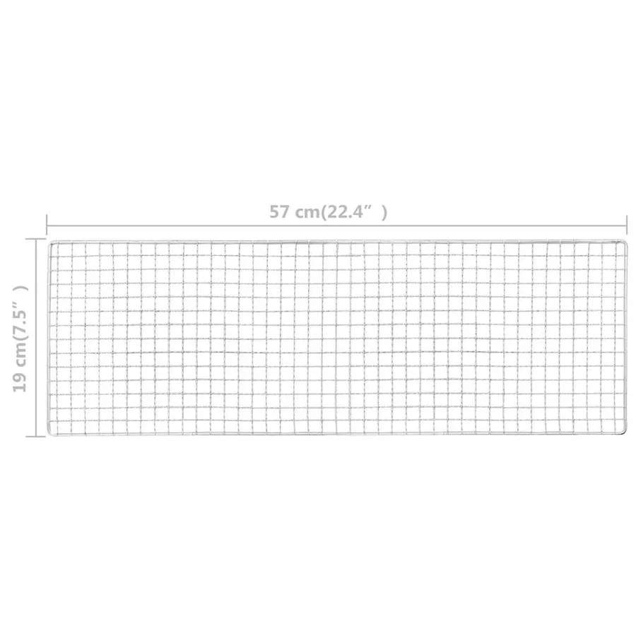 Barbecue portable de camping inoxydable 60x22,5x33 cm - 8