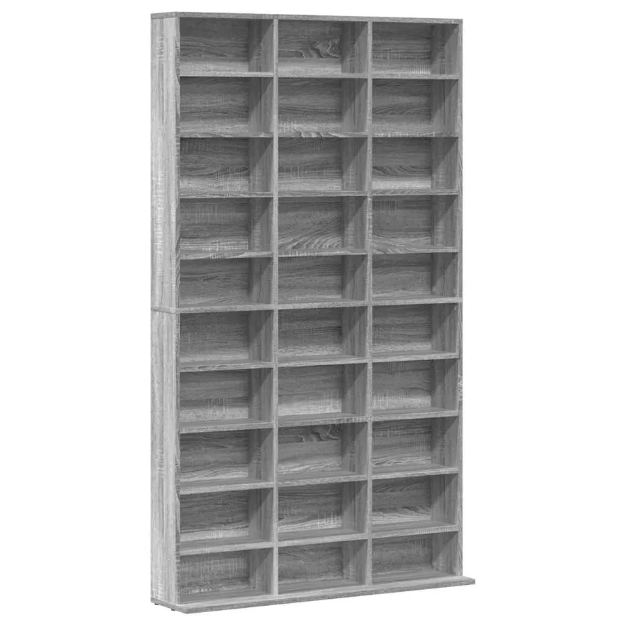 Armoire à CD Sonoma gris 102x23x177,5 cm Bois d'ingénierie - 2