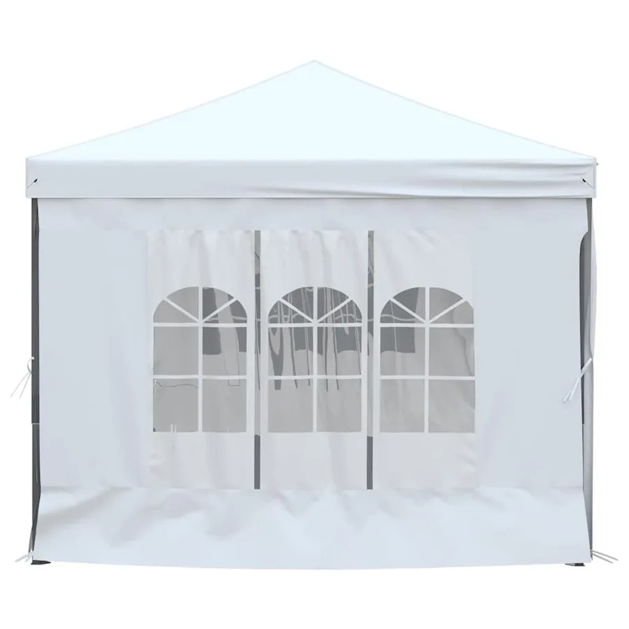 Tente de réception pliable avec parois Blanc 3x6 m - 4