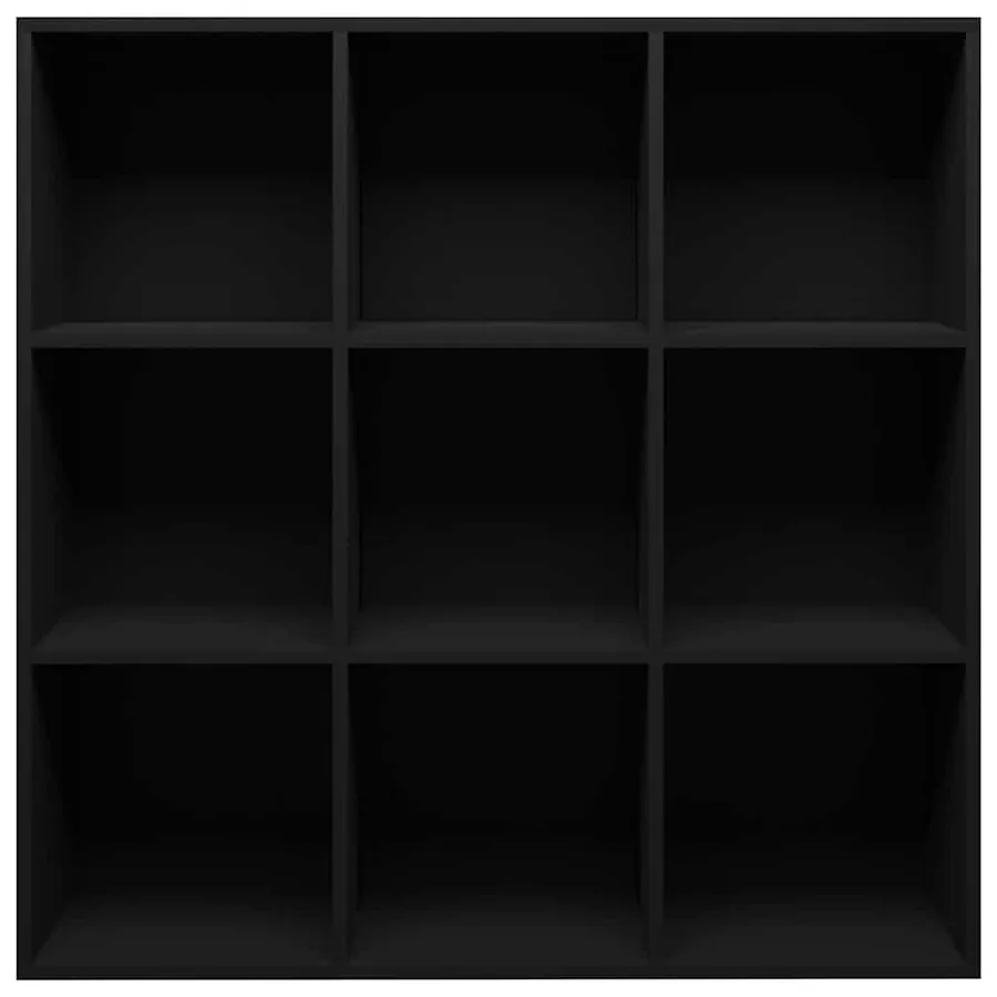 Bibliothèque noir 98x29x97,5 cm bois d'ingénierie - 5