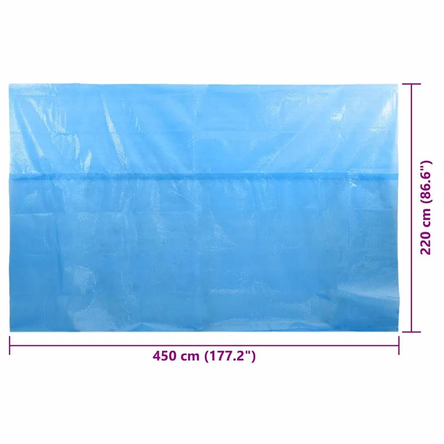 Bâche de piscine rectangulaire 450 x 220 cm PE Bleu - 6