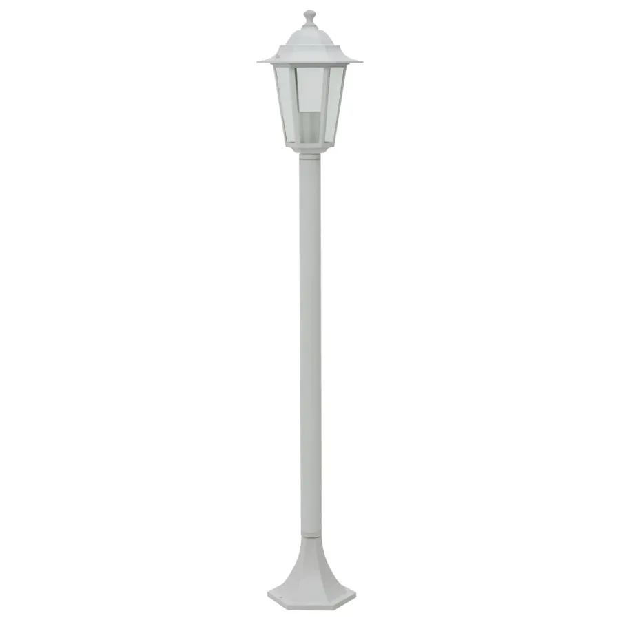 Lampe de jardin à piquet 6 pcs E27 110 cm Aluminium Blanc - 3