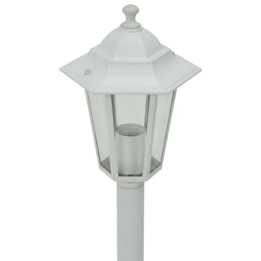 Lampe de jardin à piquet 6 pcs E27 110 cm Aluminium Blanc - 4