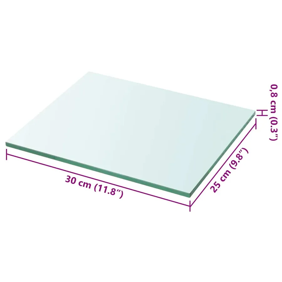 Panneau pour étagère Verre transparent 30 x 25 cm - 3
