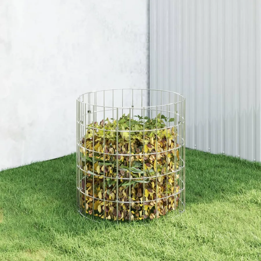 Composteur de jardin Ø50x50 cm Acier galvanisé