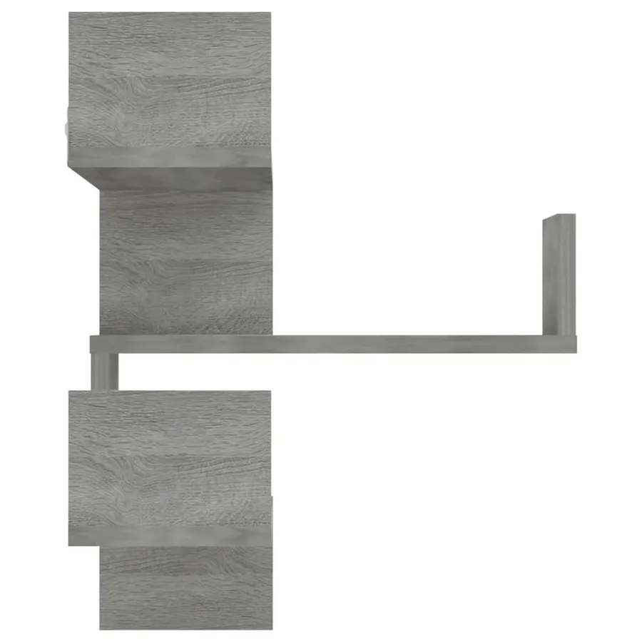 Étagère d'angle murale Sonoma gris 40x40x50cm Bois d'ingénierie - 5