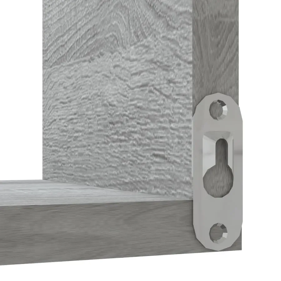 Étagère d'angle murale Sonoma gris 40x40x50cm Bois d'ingénierie - 6