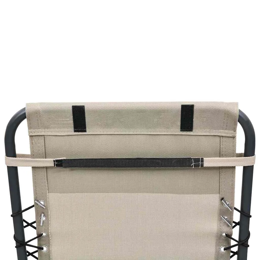 Appui-tête de chaise longue Crème 40x7,5x15 cm Textilène - 8