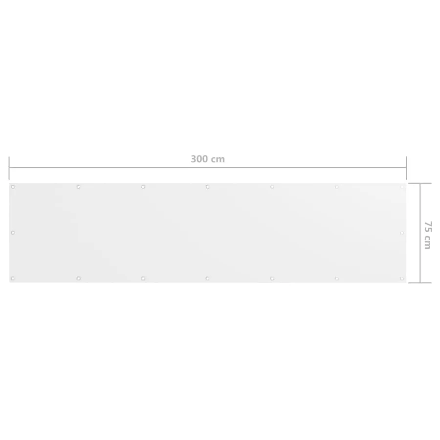 Écran de balcon Blanc 75x300 cm Tissu Oxford - 5