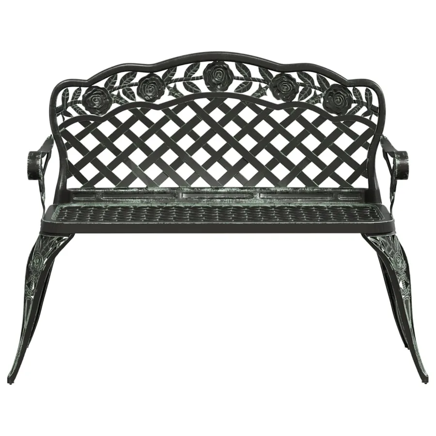 Banc de jardin 108 cm Aluminium coulé Vert - 3