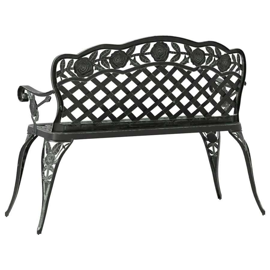 Banc de jardin 108 cm Aluminium coulé Vert - 5