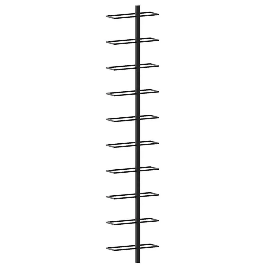 Casier à bouteilles mural pour 10 bouteilles Noir Métal - 7