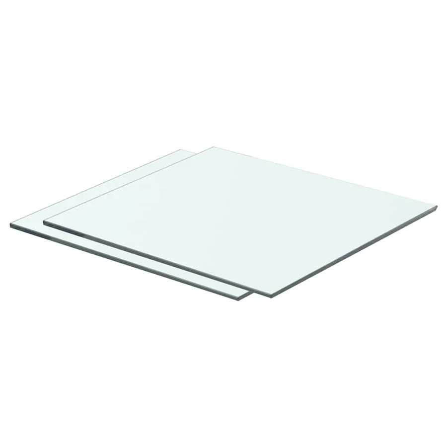 Panneaux d'étagère 2 pcs Verre Transparent 40 x 30 cm
