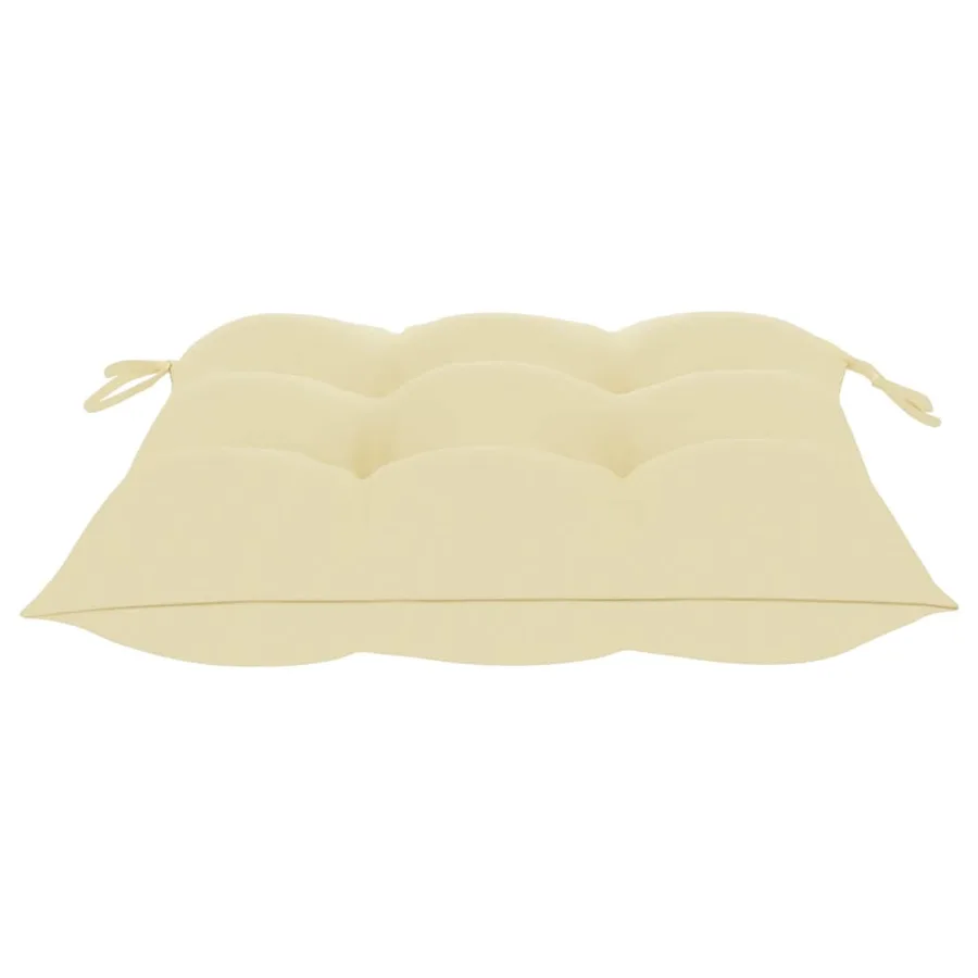 Chaises de jardin empilables avec coussins lot de 6 Teck solide - 10