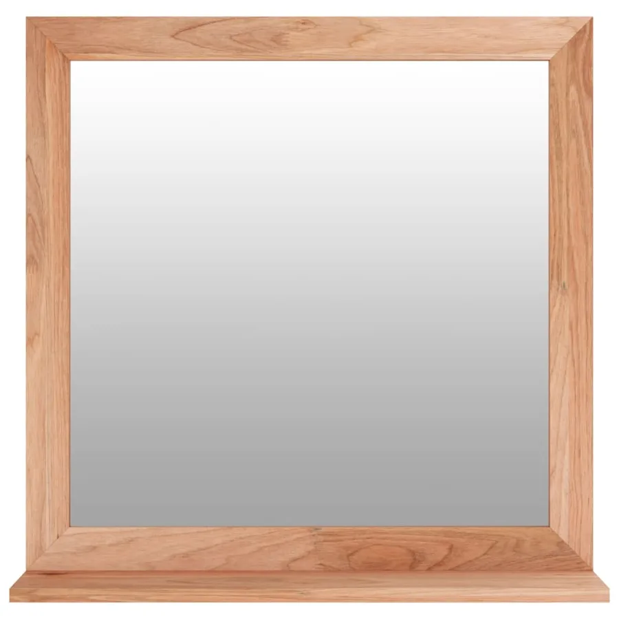 Miroir mural 55x55 cm Bois massif de noyer - 2