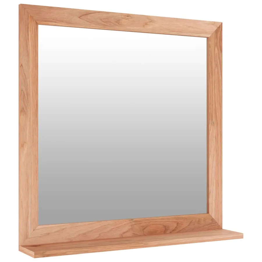Miroir mural 55x55 cm Bois massif de noyer - 3